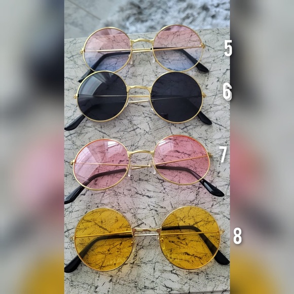 Round Sunglasses Retro 60's Style Circle Tinted Le - Picture 3 of 12